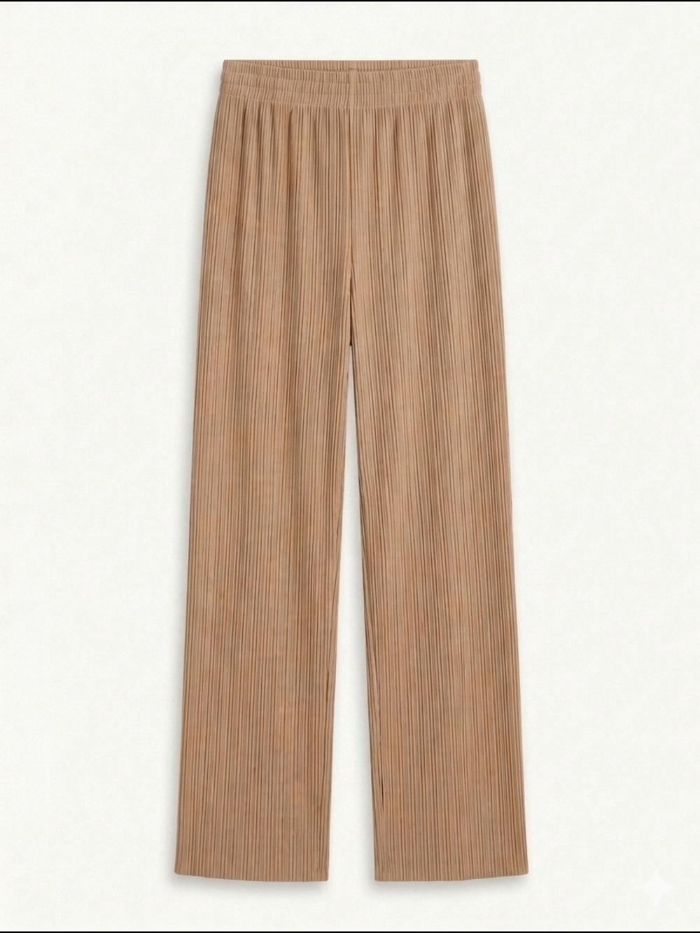 Source Unknown Ribbed Wide-Leg Pants - Tan